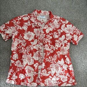 Old Navy Red Floral Men's Casual Shirt